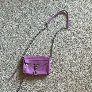 Rebecca Minkoff Mini Mac in Purple Leather